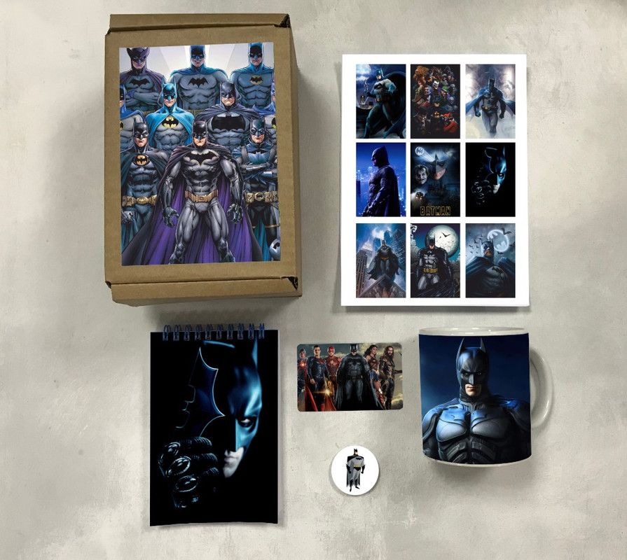 Бокс с подарком принт Бэтмен, The Batman Box-310822-010, 5 предметов, принт Бэтмен, The Batman
Бокс с подарком принт Бэтмен, The Batman Box-310822-010, 5 предметов, принт Бэтмен, The Batman