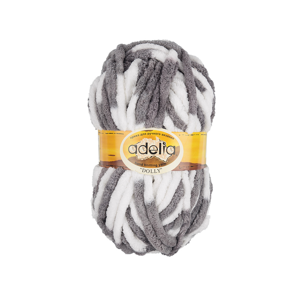 Пряжа Adelia Dolly, 5 шт. по 100 г. набор, 100% полиэстер, 40 м №15 бело-серый, "DOLLY"
Пряжа Adelia Dolly, 5 шт. по 100 г. набор, 100% полиэстер, 40 м №15 бело-серый, "DOLLY"