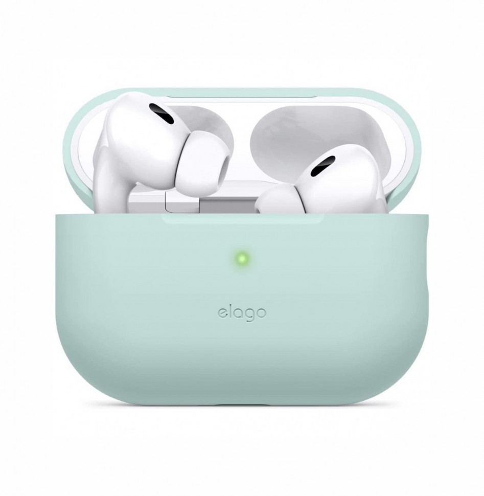 Чехол Elago Silicone case для AirPods Pro 2, Мятный (EAPP2SC-BA-MT), Зеленый, Silicone case
Чехол Elago Silicone case для AirPods Pro 2, Мятный (EAPP2SC-BA-MT), Зеленый, Silicone case