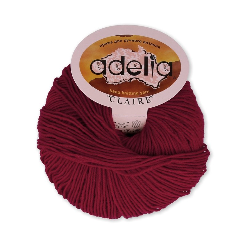 Пряжа Adelia Claire, 10 шт. по 50 г. набор, 50% шерсть, 50% акрил 138 м №223 т.красный, "CLAIRE"
Пряжа Adelia Claire, 10 шт. по 50 г. набор, 50% шерсть, 50% акрил 138 м №223 т.красный, "CLAIRE"