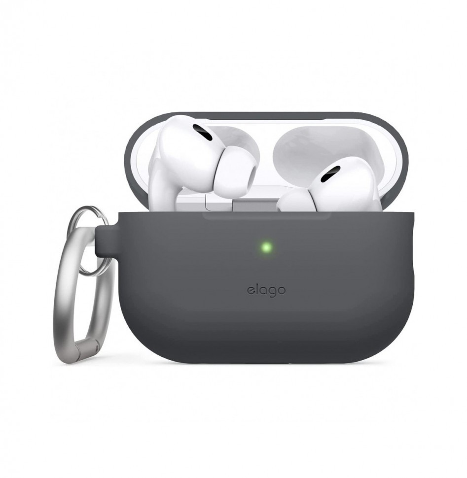 Чехол с карабином Elago Silicone Hang case для AirPods Pro 2, Темно-серый, Silicone Hang case
Чехол с карабином Elago Silicone Hang case для AirPods Pro 2, Темно-серый, Silicone Hang case