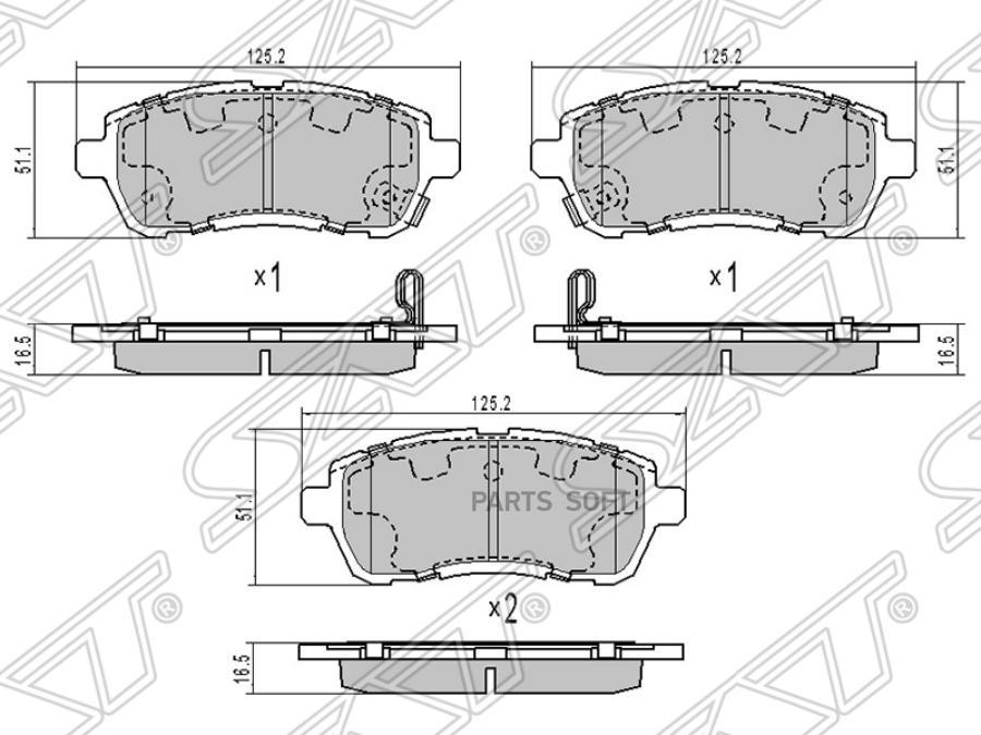 SAT ST-DFY1-33-28ZA Колодки тормозные перед MAZDA2 07-/FORD FIESTA 08-/TOYOTA TANK 16- 1ш
SAT ST-DFY1-33-28ZA Колодки тормозные перед MAZDA2 07-/FORD FIESTA 08-/TOYOTA TANK 16- 1ш