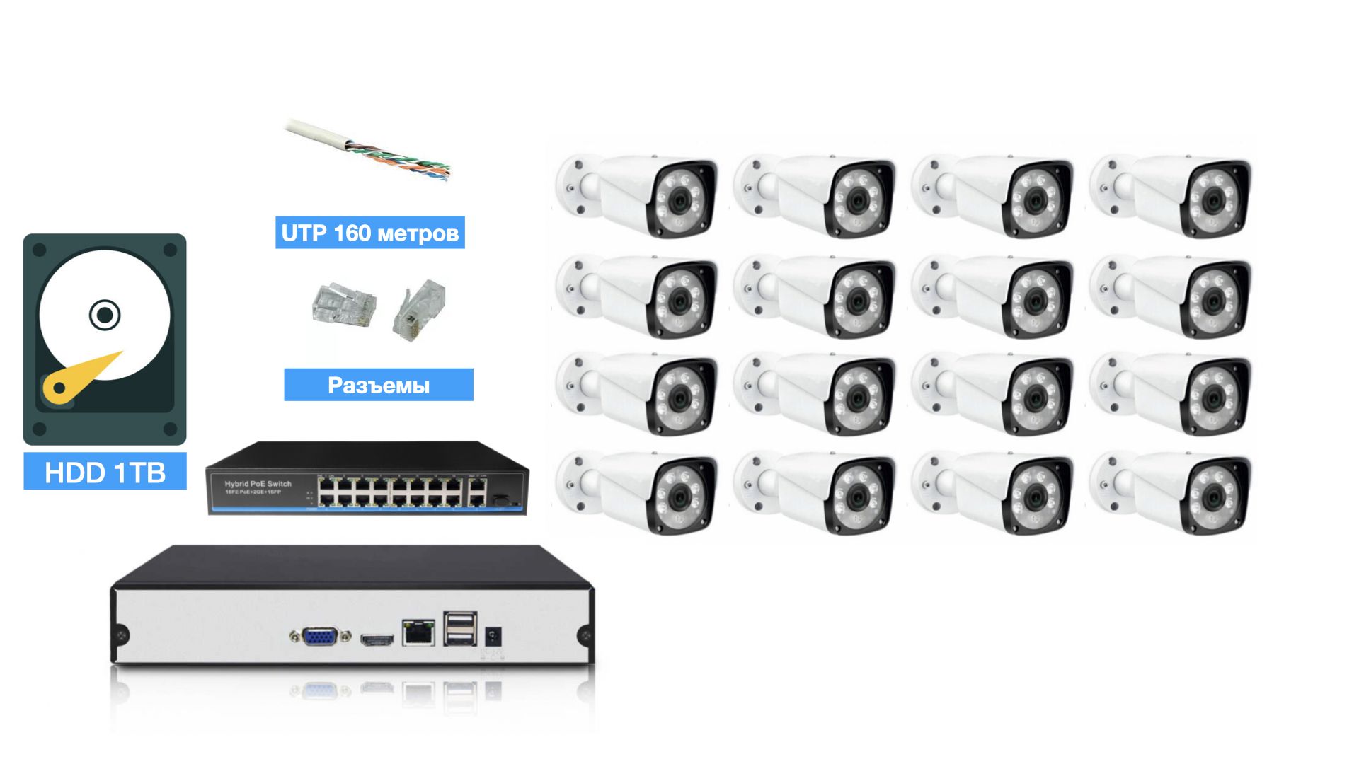 Полный IP POE комплект видеонаблюдения на 16 камер (KIT16IPPOE20MB3_HDD1TB_UTP), KIT16IPPOE20MB3_HDD1TB_UTP
Полный IP POE комплект видеонаблюдения на 16 камер (KIT16IPPOE20MB3_HDD1TB_UTP), KIT16IPPOE20MB3_HDD1TB_UTP