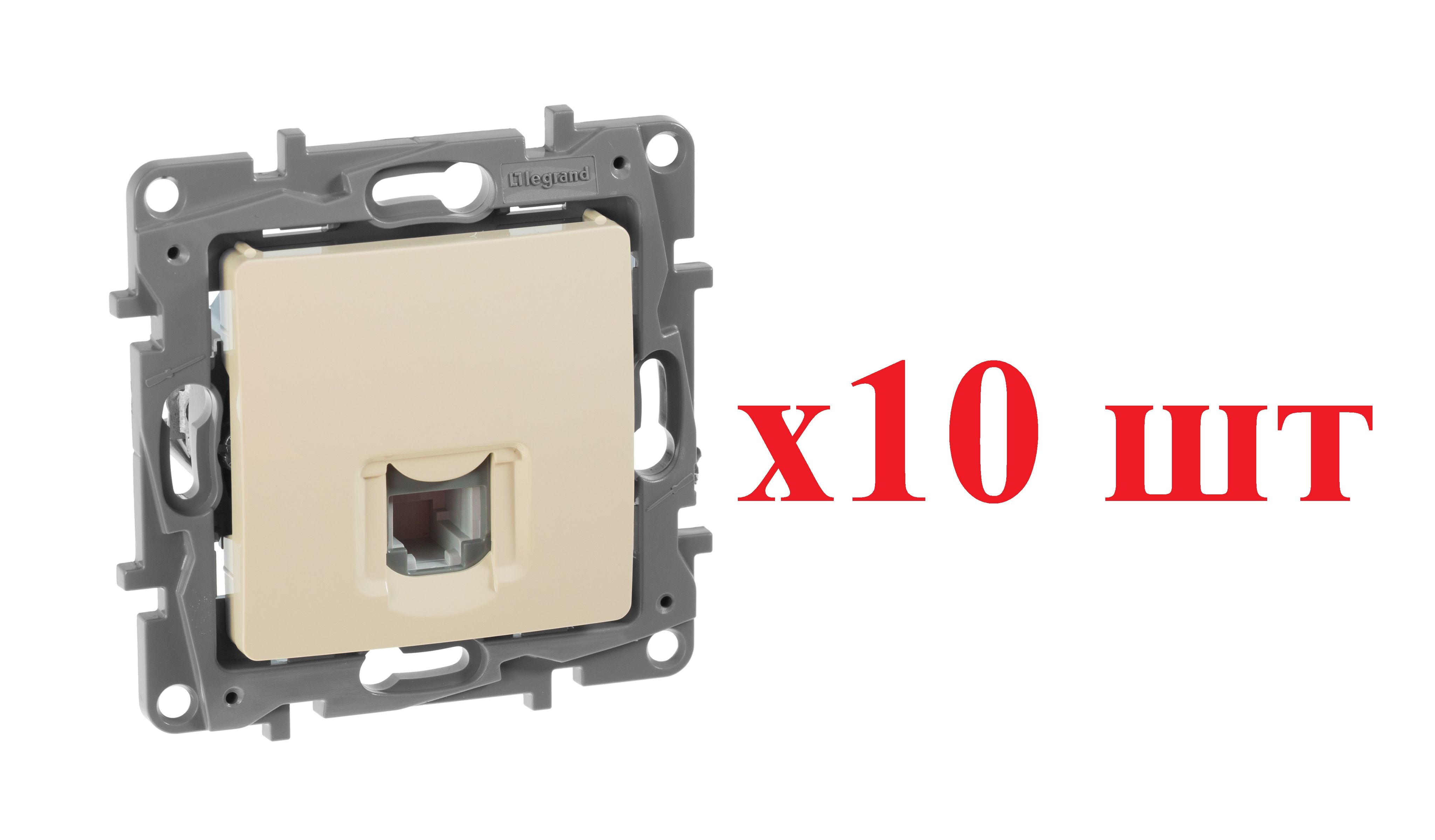Legrand Etika Сл.кость Розетка тел. (RJ11) 672340 (10шт), Бежевый, RJ-11 телефон/модем_10
Legrand Etika Сл.кость Розетка тел. (RJ11) 672340 (10шт), Бежевый, RJ-11 телефон/модем_10
