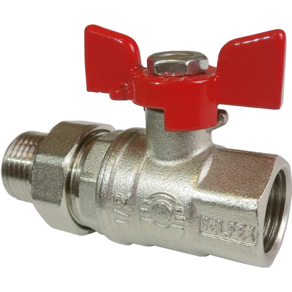 Шаровой кран VALFEX PREMIUM для воды, с американкой, 3/4" ВР/НР, бабочка, Серебристый
Шаровой кран VALFEX PREMIUM для воды, с американкой, 3/4" ВР/НР, бабочка, Серебристый