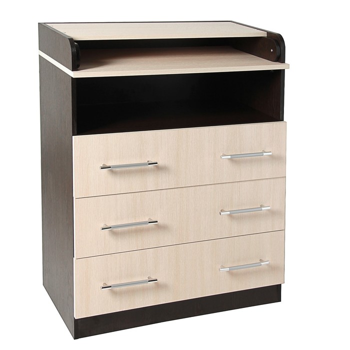 Комод Гермес, 1000х800х440(730), Венге/Дуб молочный, Коричневый;бежевый 
Комод Гермес, 1000х800х440(730), Венге/Дуб молочный, Коричневый;бежевый