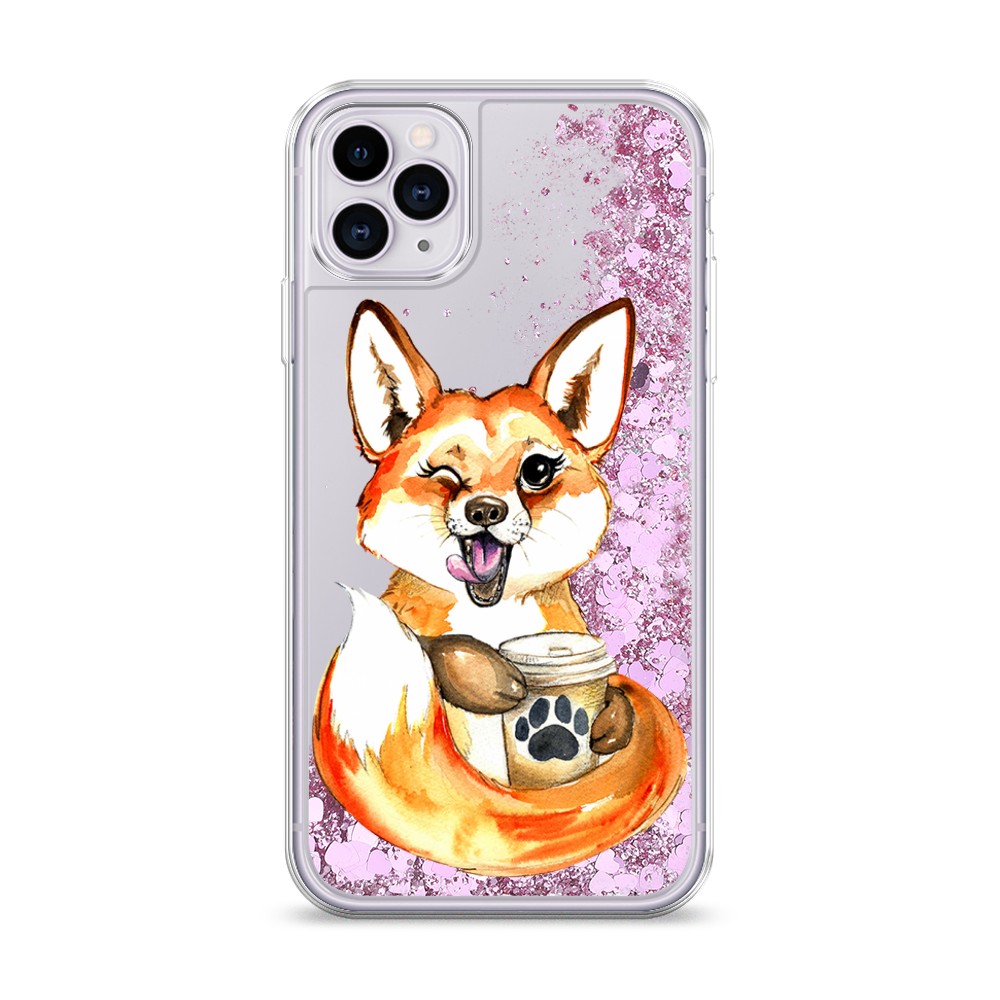 Жидкий чехол с блестками "Подмигивающая лиса с кофе" на Apple iPhone 11 Pro Max, 12294-1
Жидкий чехол с блестками "Подмигивающая лиса с кофе" на Apple iPhone 11 Pro Max, 12294-1