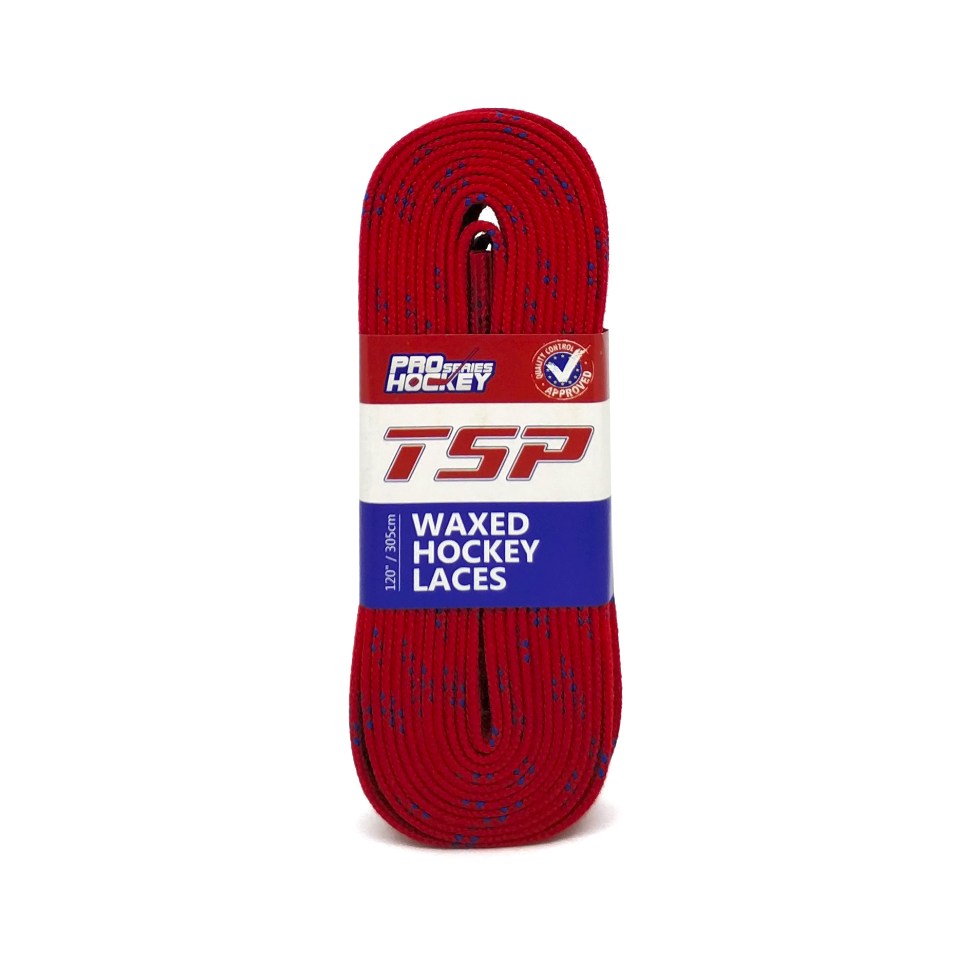 фото Шнурки хоккейные tsp с пропиткой, 274 см, красные