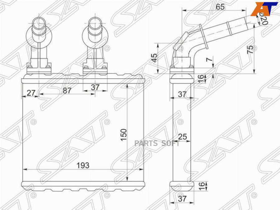 SAT Радиатор отопителя салона NISSAN BLUEBIRD U14/SUNNY B14/PRIMERA P11 95-01, STDT073950
SAT Радиатор отопителя салона NISSAN BLUEBIRD U14/SUNNY B14/PRIMERA P11 95-01, STDT073950