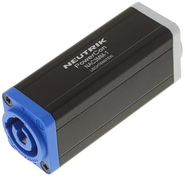 Переходник для удлинения кабелей Neutrik NAC3MM-1 powerCON in - powerCON out, Черный, NAC3MM-1
Переходник для удлинения кабелей Neutrik NAC3MM-1 powerCON in - powerCON out, Черный, NAC3MM-1