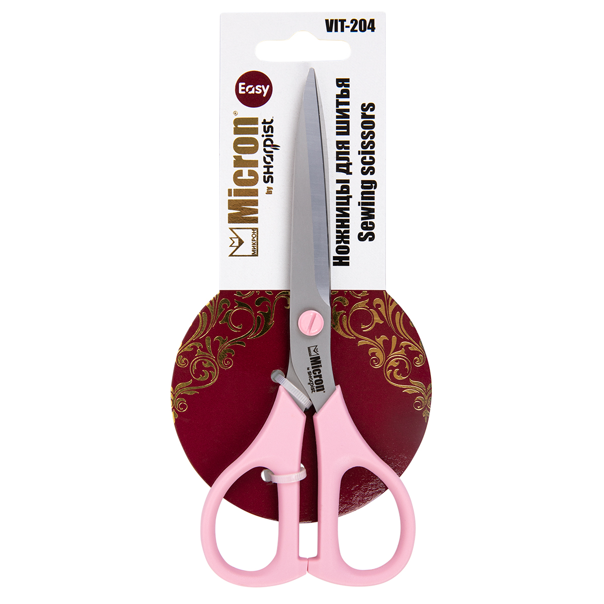 Ножницы для шитья Micron by Sharpist Easy VIT-204 165 мм сатинированные, Розовый, VIT-204
Ножницы для шитья Micron by Sharpist Easy VIT-204 165 мм сатинированные, Розовый, VIT-204