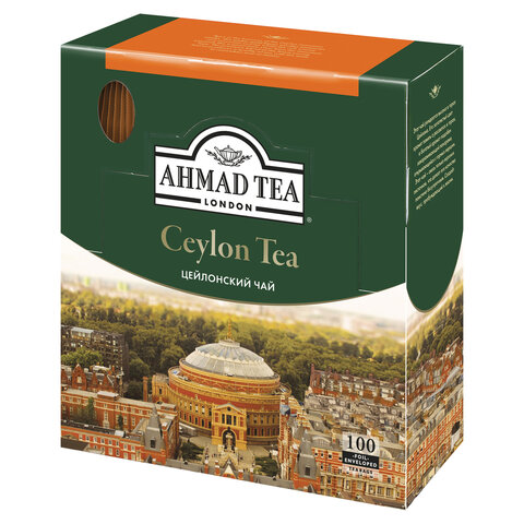 Чай AHMAD "Ceylon Tea", комплект 2 шт., черный, 100 пакетиков с ярлычками по 2 г, 163i-08
Чай AHMAD "Ceylon Tea", комплект 2 шт., черный, 100 пакетиков с ярлычками по 2 г, 163i-08