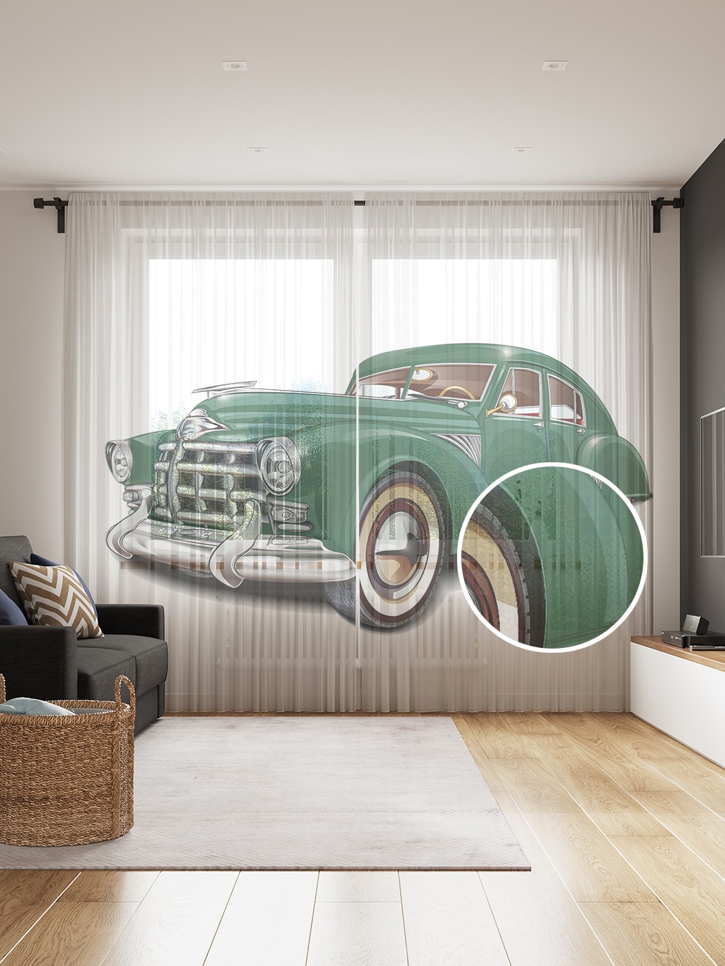 Фототюль JoyArty "Автоклассика", 145x265см (2 полотна со шторной лентой + 50 крючков), Автоклассика
Фототюль JoyArty "Автоклассика", 145x265см (2 полотна со шторной лентой + 50 крючков), Автоклассика