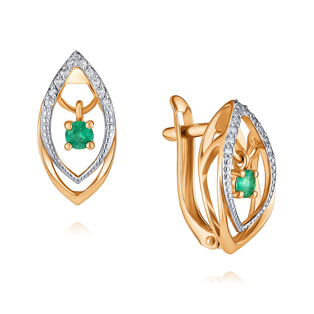 Серьги из красного золота с бриллиантом/изумрудом ADAMAS 24038072/01-А50Д-433, 24038072/01-А50Д-433
Серьги из красного золота с бриллиантом/изумрудом ADAMAS 24038072/01-А50Д-433, 24038072/01-А50Д-433
