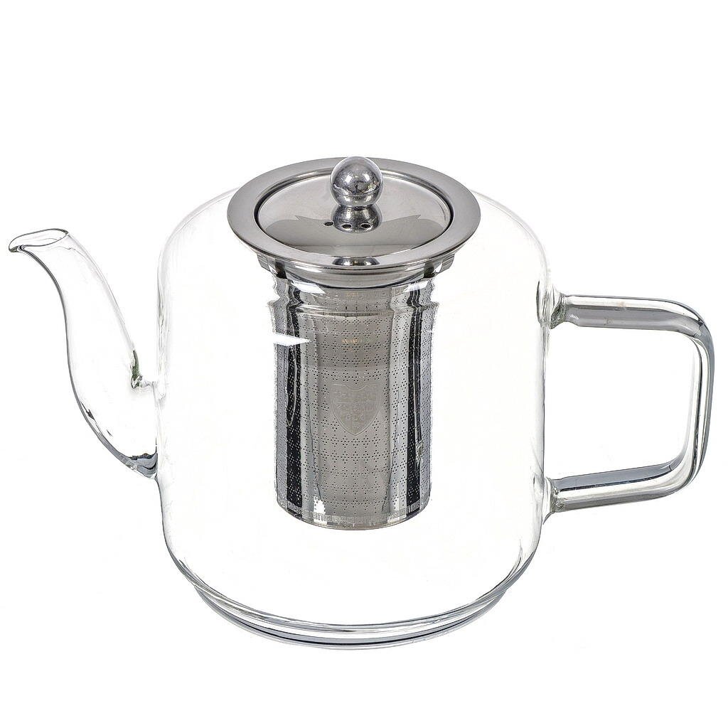 фото Чайник заварочный стекло, 1.5 л, с ситечком, y4-3829 nobrand