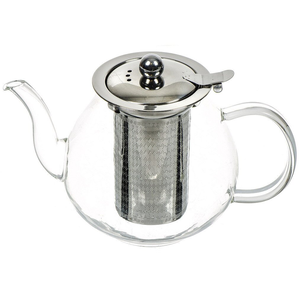 фото Чайник заварочный стекло, 1.2 л, с ситечком, y4-4766 nobrand