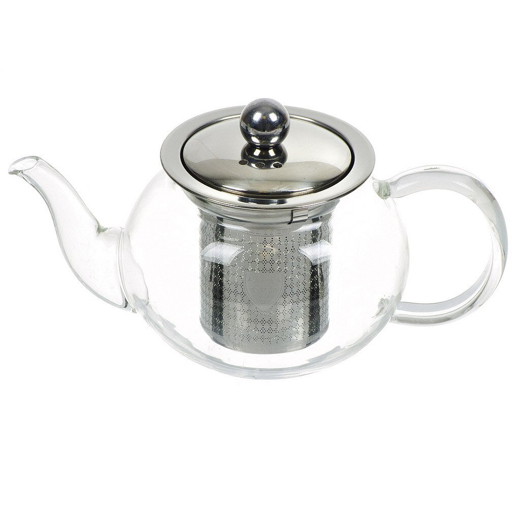 фото Чайник заварочный стекло, 0.4 л, с ситечком, y4-4767 nobrand