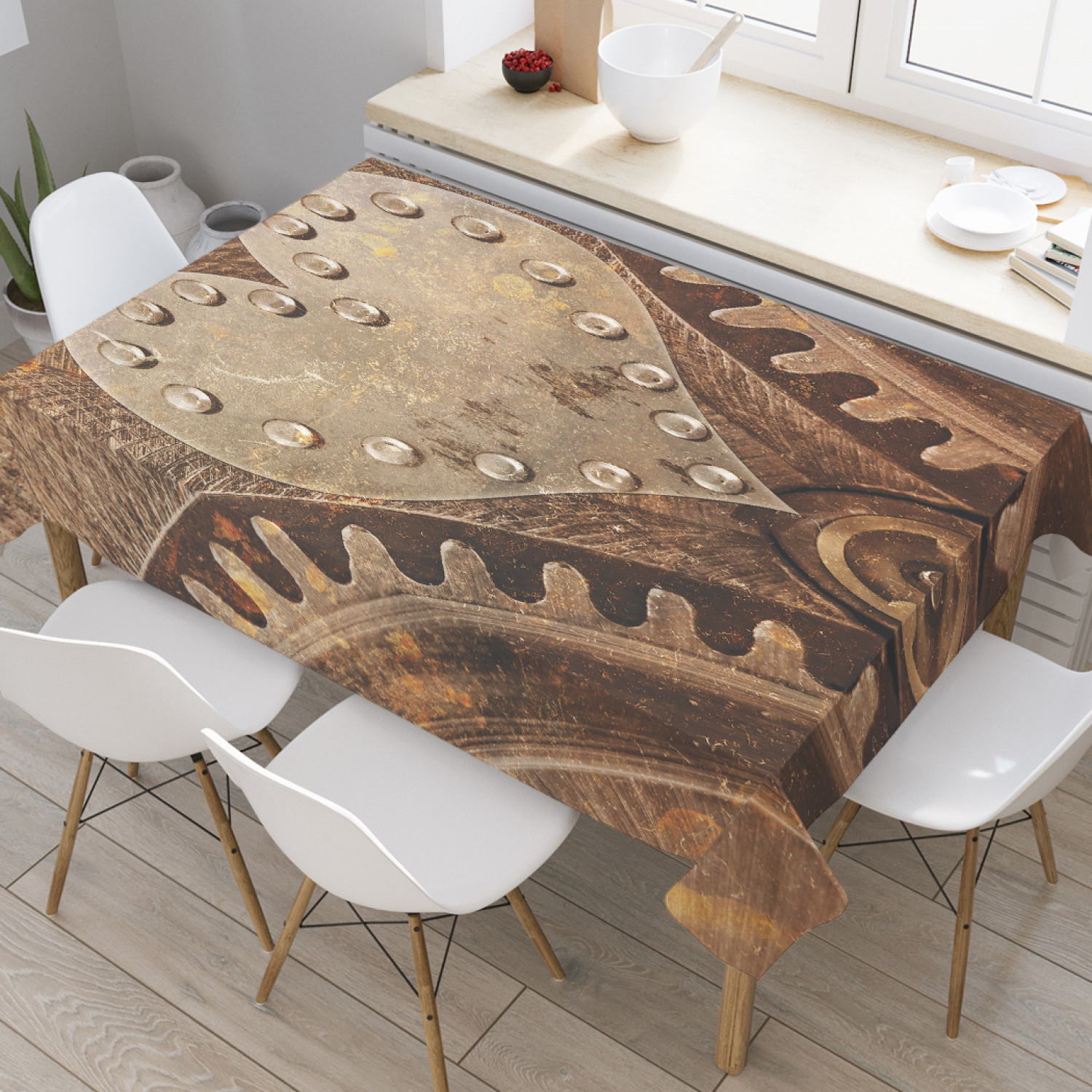 Скатерть прямоугольная JoyArty "Шестеренки в часах" из оксфорда, 180x145 см, Коричневый, Шестеренки в часах
Скатерть прямоугольная JoyArty "Шестеренки в часах" из оксфорда, 180x145 см, Коричневый, Шестеренки в часах