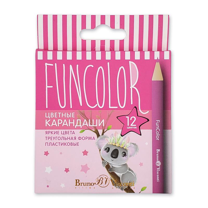 Карандаши цветные 12 цветов Bruno Visconti FunColor (L=87мм, 3гр, укороченные), 12 уп., Разноцветные
Карандаши цветные 12 цветов Bruno Visconti FunColor (L=87мм, 3гр, укороченные), 12 уп., Разноцветные