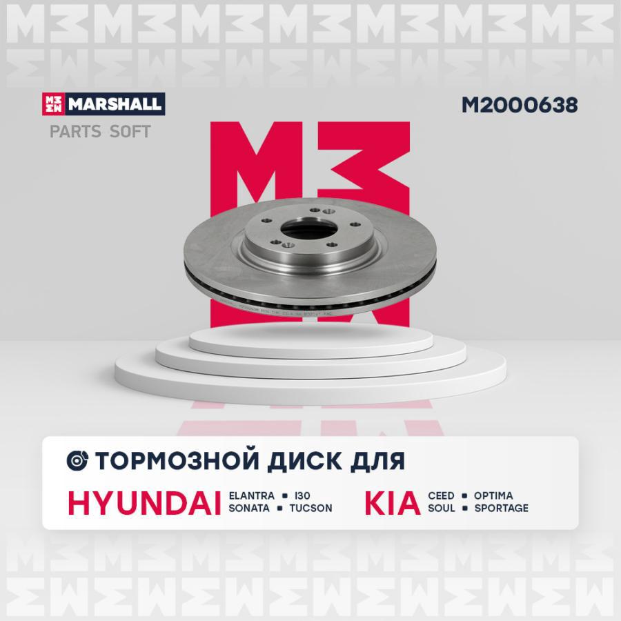 Тормозной диск передн. Hyundai Elantra IV 05-; Hyundai i30 III 16-; Hyundai Sonata VII, M2000638
Тормозной диск передн. Hyundai Elantra IV 05-; Hyundai i30 III 16-; Hyundai Sonata VII, M2000638