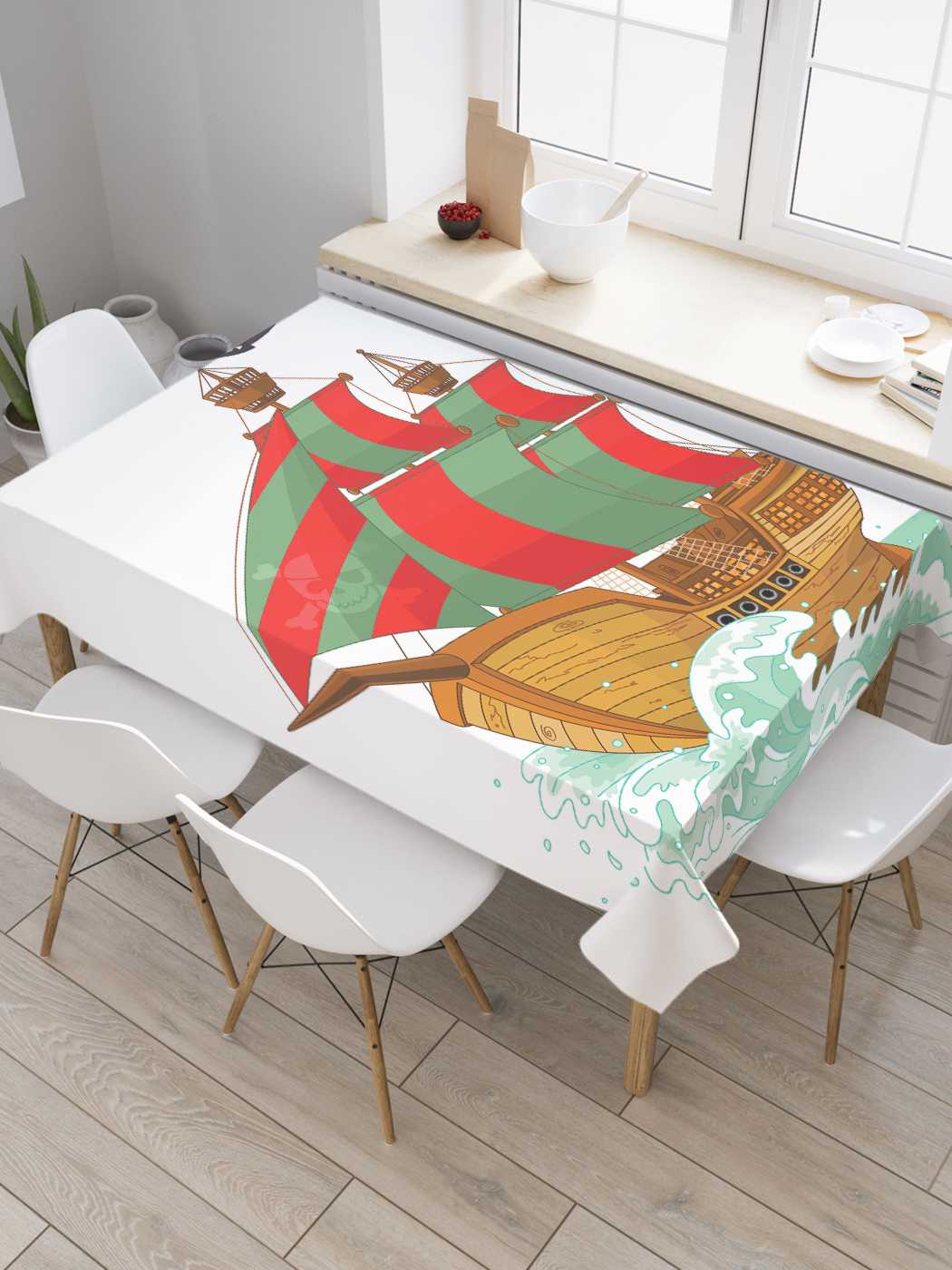 Скатерть прямоугольная JoyArty "Пиратский парусник с вороньими гнездами" 180x145см, Белый, Пиратский парусник с вороньими гнездами
Скатерть прямоугольная JoyArty "Пиратский парусник с вороньими гнездами" 180x145см, Белый, Пиратский парусник с вороньими гнездами