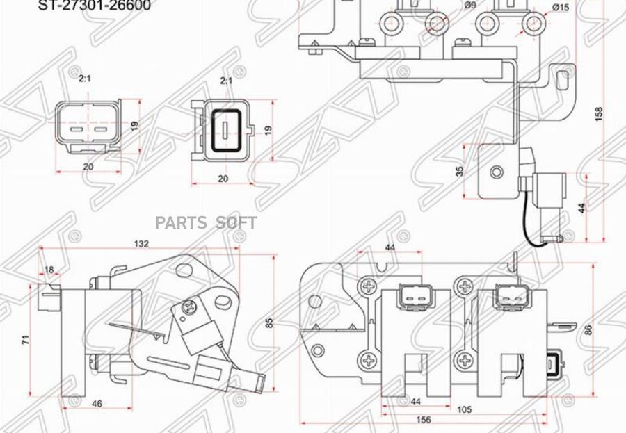 SAT Катушка зажигания HYUNDAI ACCENT 05-10/ELANTRA 00-06/KIA CERATO 04-09 G4ED, ST2730126600
SAT Катушка зажигания HYUNDAI ACCENT 05-10/ELANTRA 00-06/KIA CERATO 04-09 G4ED, ST2730126600