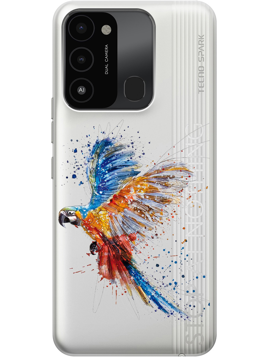 Силиконовый чехол на Tecno Spark 8C "Colorful Parrot", Прозрачный;голубой;оранжевый, 20001472
Силиконовый чехол на Tecno Spark 8C "Colorful Parrot", Прозрачный;голубой;оранжевый, 20001472