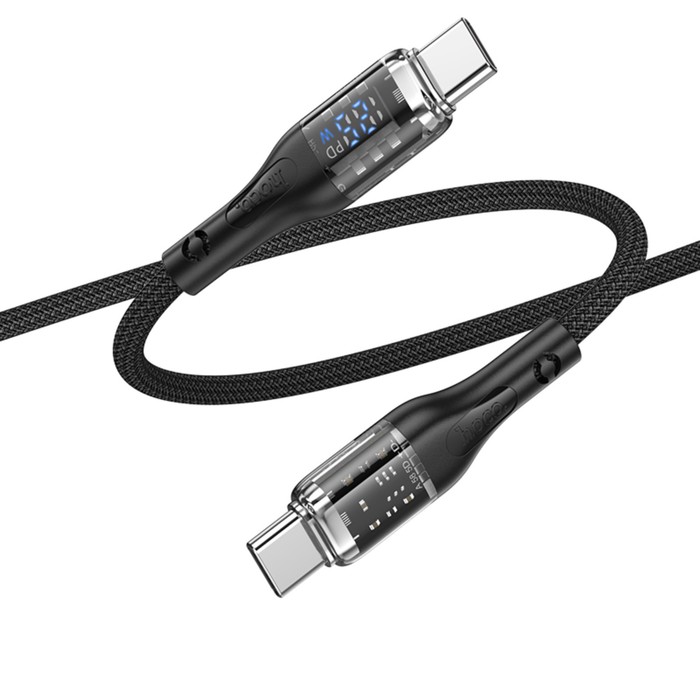 Кабель Hoco U115, Type-C - Type-C, 100Вт, 5 А, 1.2 м, прозрачный, оплётка нейлон, чёрный
Кабель Hoco U115, Type-C - Type-C, 100Вт, 5 А, 1.2 м, прозрачный, оплётка нейлон, чёрный