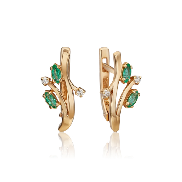 Серьги из красного золота с изумрудом, бриллиантом PLATINA jewelry 02-0423-00-106-1110-30, 02-0423-00-106-1110-30
Серьги из красного золота с изумрудом, бриллиантом PLATINA jewelry 02-0423-00-106-1110-30, 02-0423-00-106-1110-30