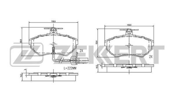 Колодки тормозные Audi A4 I-III 94-; Seat Exeo передние дисковые с датчиком (GDB1366) Zekk
Колодки тормозные Audi A4 I-III 94-; Seat Exeo передние дисковые с датчиком (GDB1366) Zekk