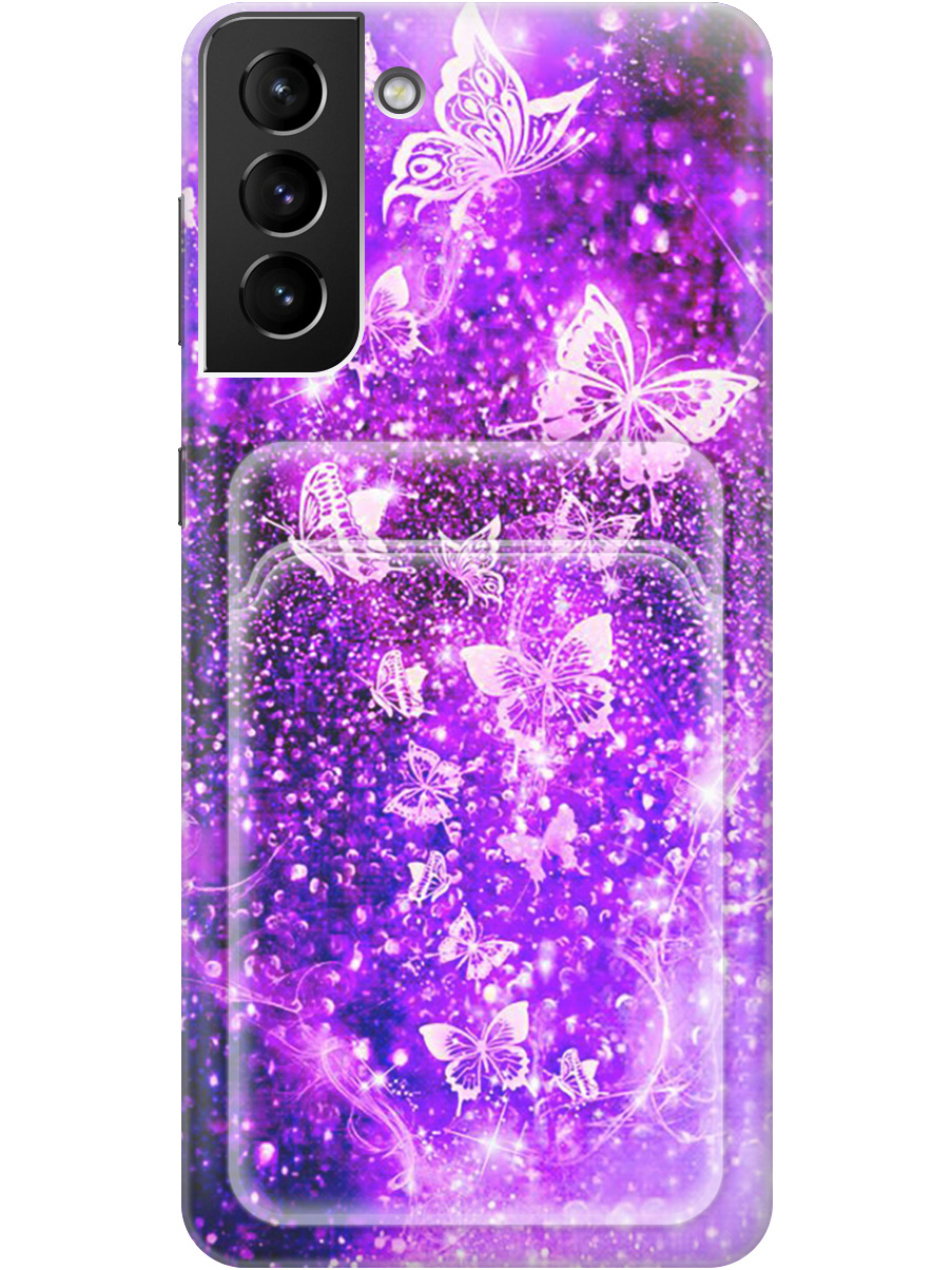 Силиконовый чехол на Samsung Galaxy S21+ с рисунком "Фиолетовые бабочки", Фиолетовый;черный, 20012054
Силиконовый чехол на Samsung Galaxy S21+ с рисунком "Фиолетовые бабочки", Фиолетовый;черный, 20012054