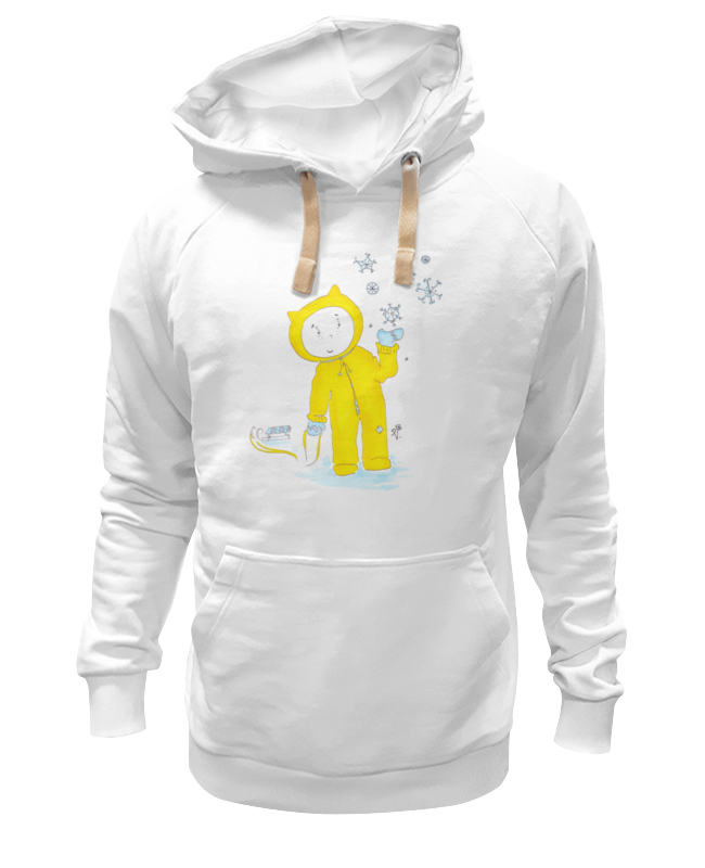 фото Толстовка унисекс printio зимняя прогулка белая xs