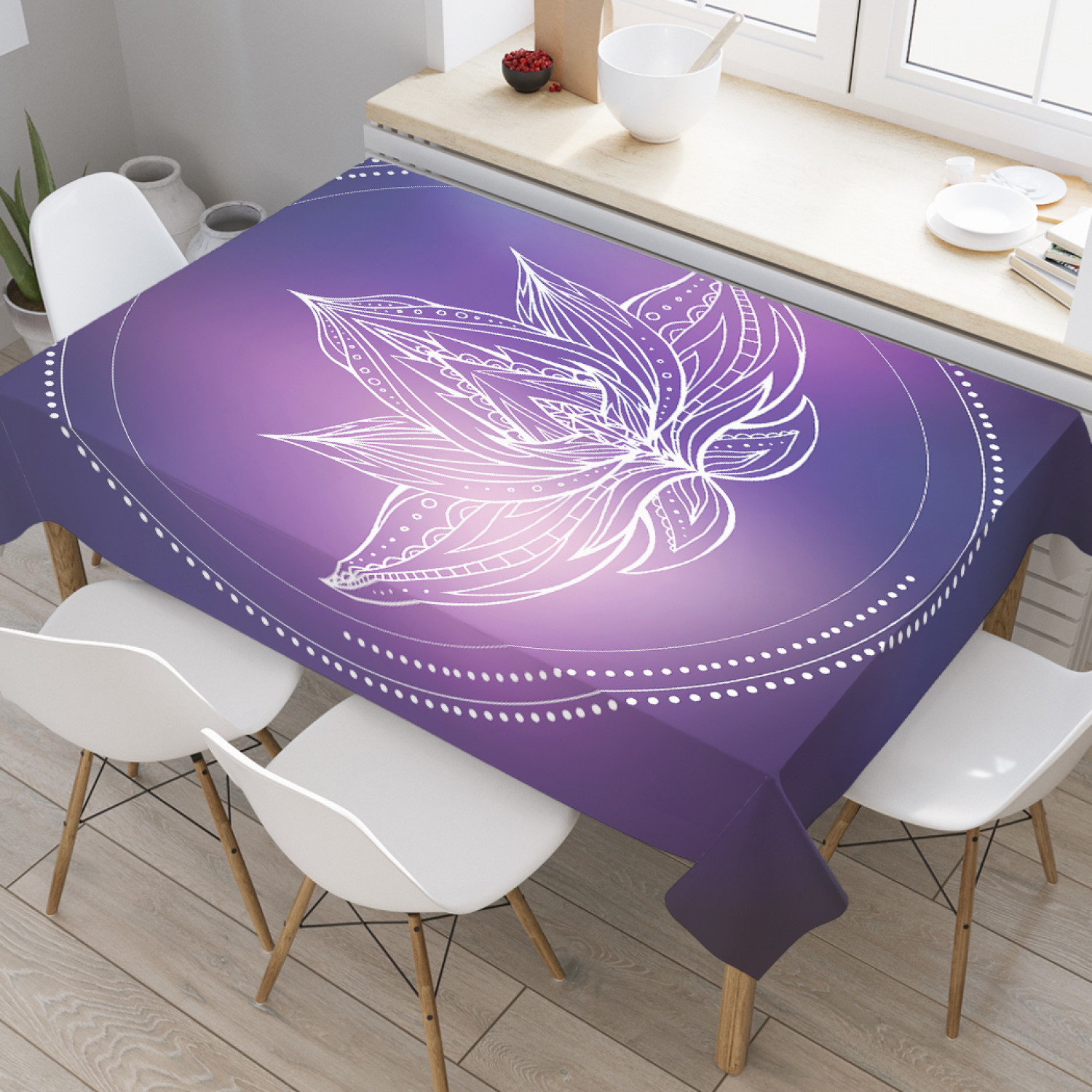 Скатерть прямоугольная JoyArty "Медитация лотоса" из оксфорда, 180x145 см, Фиолетовый, Медитация лотоса
Скатерть прямоугольная JoyArty "Медитация лотоса" из оксфорда, 180x145 см, Фиолетовый, Медитация лотоса