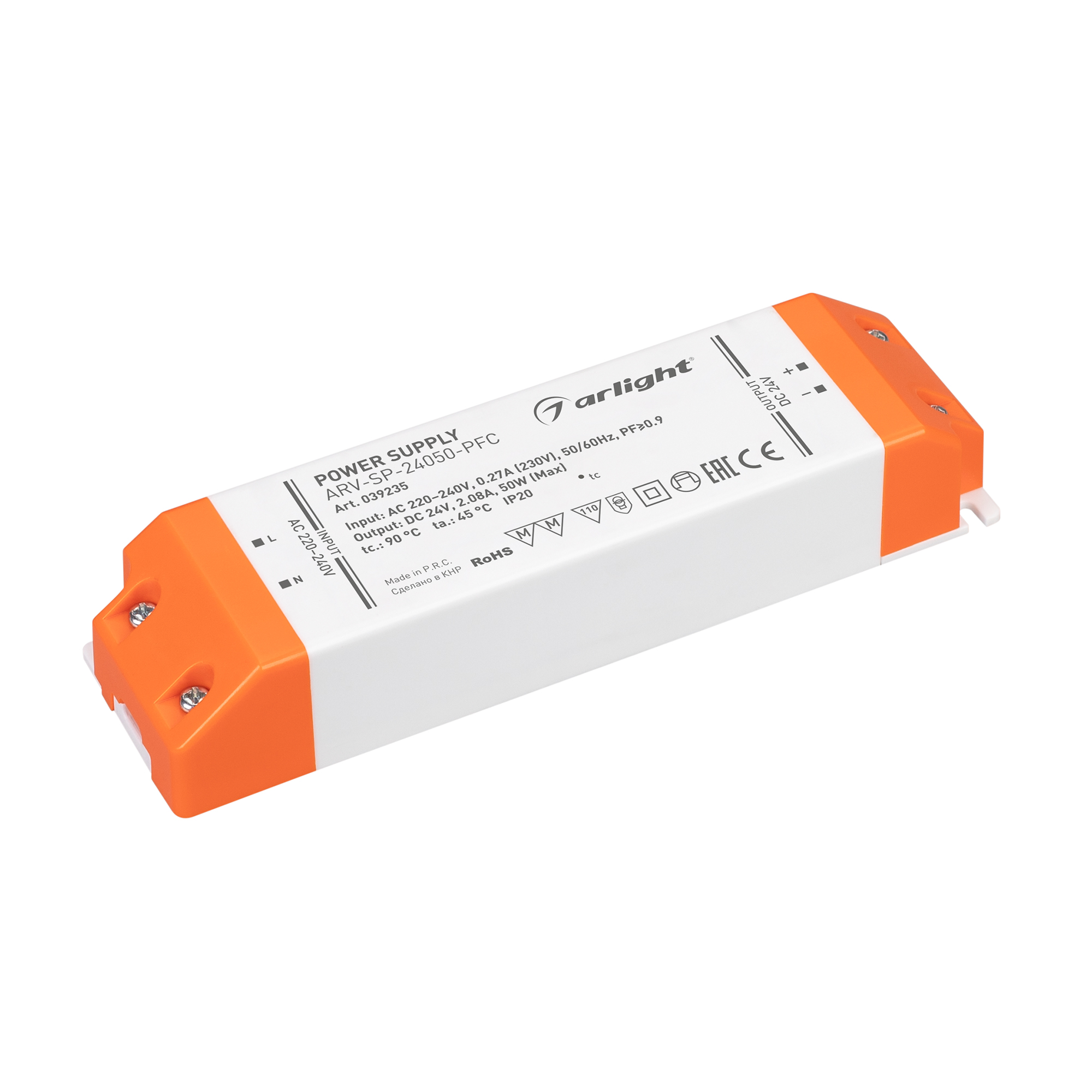 Блок питания Arlight ARV-SP-24050-PFC (24V, 2.08A, 50W), 039235, Белый, 039235
Блок питания Arlight ARV-SP-24050-PFC (24V, 2.08A, 50W), 039235, Белый, 039235