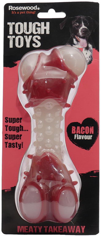 Жевательная игрушка для собак Rosewood Tough Toys с ароматом "Bacon Bone", красный, 18 см,, Bacon Bone
Жевательная игрушка для собак Rosewood Tough Toys с ароматом "Bacon Bone", красный, 18 см,, Bacon Bone