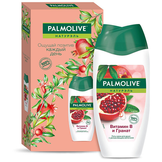 фото Подарочный набор palmolive натурэль: гель для душа витамин в и гранат, 250 мл