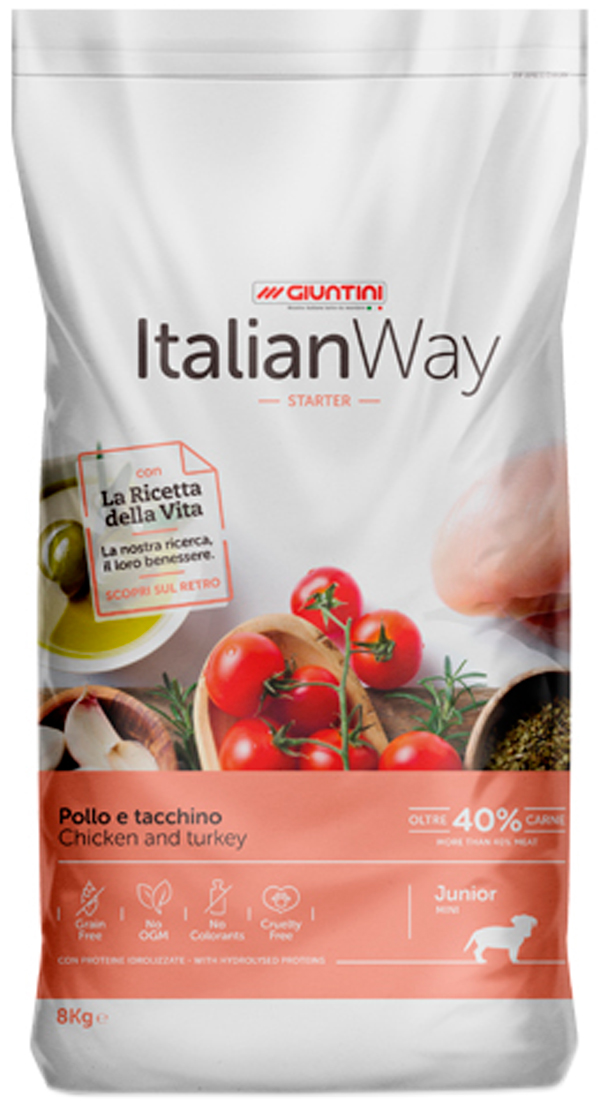 Сухой корм для щенков Italian Way Junior Starter, беззерновой, с курицей и индейкой, 8кг, Junior Starter
Сухой корм для щенков Italian Way Junior Starter, беззерновой, с курицей и индейкой, 8кг, Junior Starter