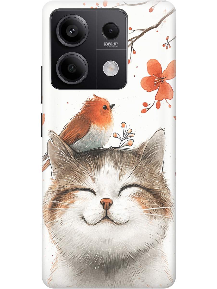 Силиконовый чехол на Xiaomi Redmi Note 13 5g с принтом "Довольный котик и птичка", Прозрачный;белый;красный, 776587011
Силиконовый чехол на Xiaomi Redmi Note 13 5g с принтом "Довольный котик и птичка", Прозрачный;белый;красный, 776587011