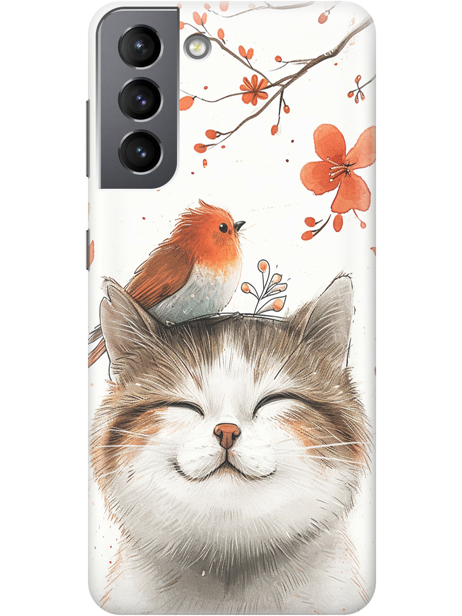 Силиконовый чехол на Samsung Galaxy S21 с принтом "Довольный котик и птичка", Прозрачный;белый;красный, 724125011
Силиконовый чехол на Samsung Galaxy S21 с принтом "Довольный котик и птичка", Прозрачный;белый;красный, 724125011