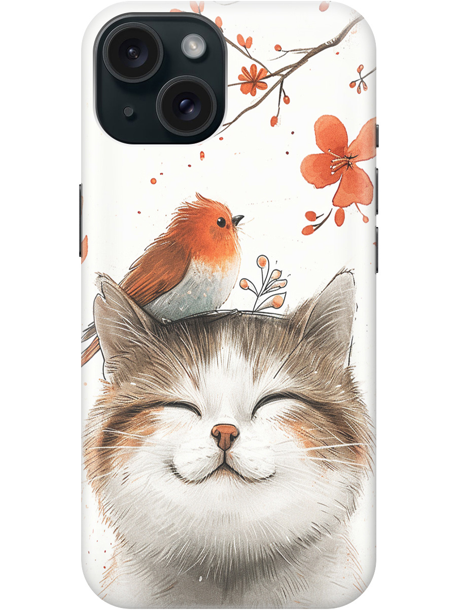 Силиконовый чехол на Apple iPhone 15 с принтом "Довольный котик и птичка", Прозрачный;белый;красный, 775147811
Силиконовый чехол на Apple iPhone 15 с принтом "Довольный котик и птичка", Прозрачный;белый;красный, 775147811