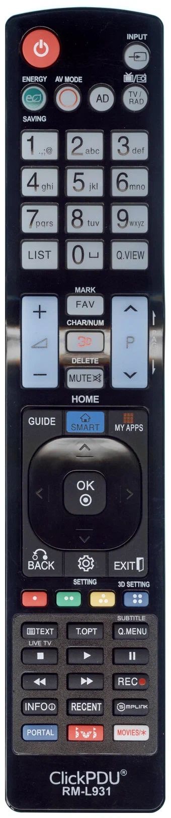 Noname Пульт ClickPdu RM-L931 для LG универсальный пульт с кнопкой IVI под LCD SMART TV
Noname Пульт ClickPdu RM-L931 для LG универсальный пульт с кнопкой IVI под LCD SMART TV