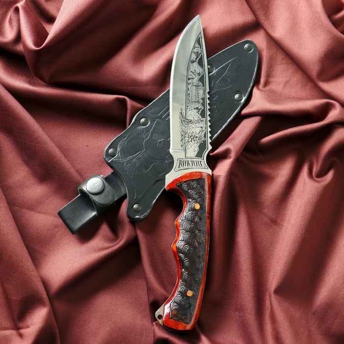 Нож кавказский, туристический "Викинг" с ножнами, сталь - 40х13, жженый орех, 14.5 см, Коричневый;серый, Викинг
Нож кавказский, туристический "Викинг" с ножнами, сталь - 40х13, жженый орех, 14.5 см, Коричневый;серый, Викинг