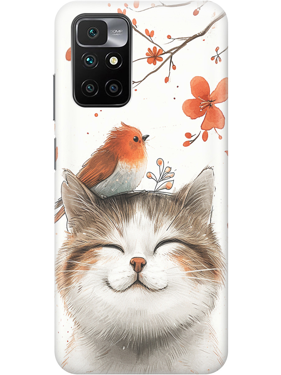 Силиконовый чехол на Xiaomi Redmi 10 с принтом "Довольный котик и птичка", Прозрачный;белый;красный, 731907111
Силиконовый чехол на Xiaomi Redmi 10 с принтом "Довольный котик и птичка", Прозрачный;белый;красный, 731907111