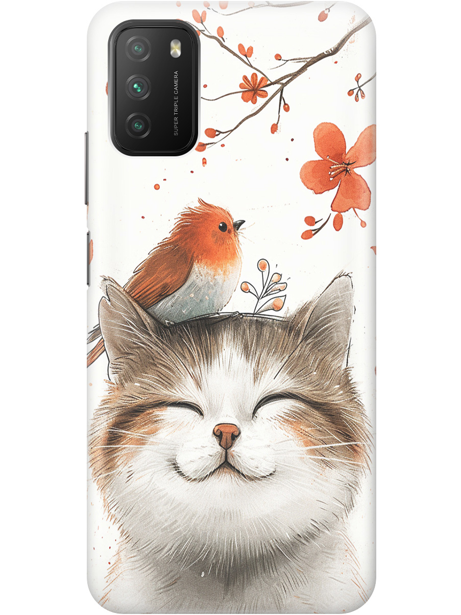 Силиконовый чехол на Xiaomi Redmi 9T / Poco M3 с принтом "Довольный котик и птичка", Прозрачный;белый;красный, 724142711
Силиконовый чехол на Xiaomi Redmi 9T / Poco M3 с принтом "Довольный котик и птичка", Прозрачный;белый;красный, 724142711