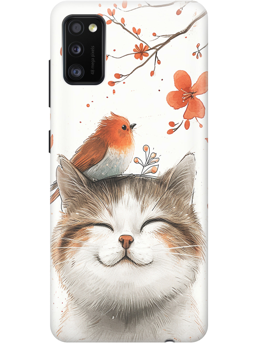 Силиконовый чехол на Samsung Galaxy A41 с принтом "Довольный котик и птичка", Прозрачный;белый;красный, 722821011
Силиконовый чехол на Samsung Galaxy A41 с принтом "Довольный котик и птичка", Прозрачный;белый;красный, 722821011