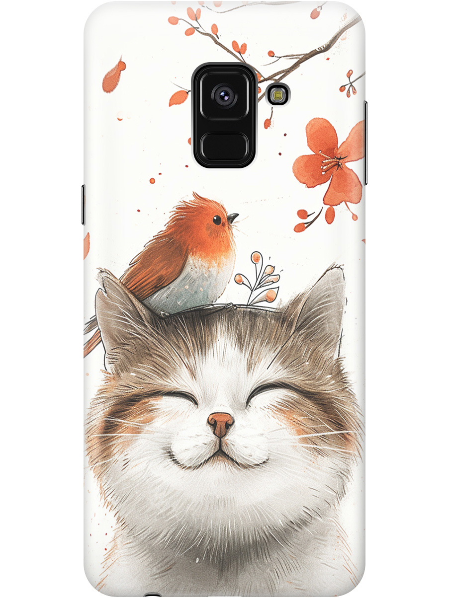 Силиконовый чехол на Samsung Galaxy A8+ (2018) с принтом "Довольный котик и птичка", Прозрачный;белый;красный, 716847611
Силиконовый чехол на Samsung Galaxy A8+ (2018) с принтом "Довольный котик и птичка", Прозрачный;белый;красный, 716847611