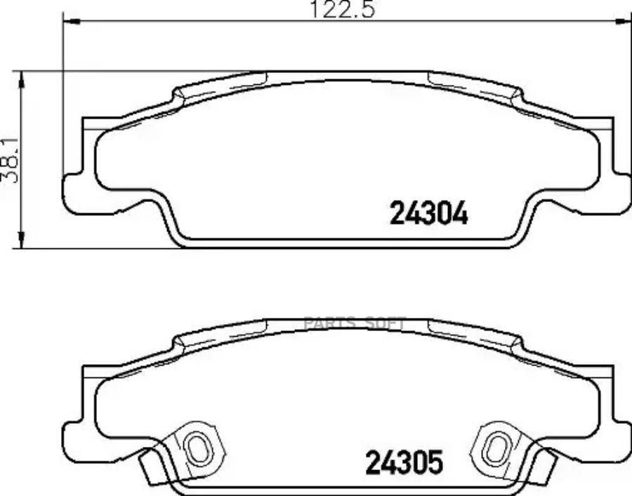 Колодки тормозные дисковые задние CADILLAC CTS 03/02-12/07 / STS 09/04-12/07 / CA P09007
Колодки тормозные дисковые задние CADILLAC CTS 03/02-12/07 / STS 09/04-12/07 / CA P09007