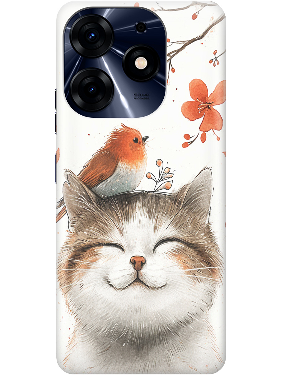 Силиконовый чехол на Tecno Spark 10 Pro с принтом "Довольный котик и птичка", Прозрачный;белый;красный, 768742611
Силиконовый чехол на Tecno Spark 10 Pro с принтом "Довольный котик и птичка", Прозрачный;белый;красный, 768742611
