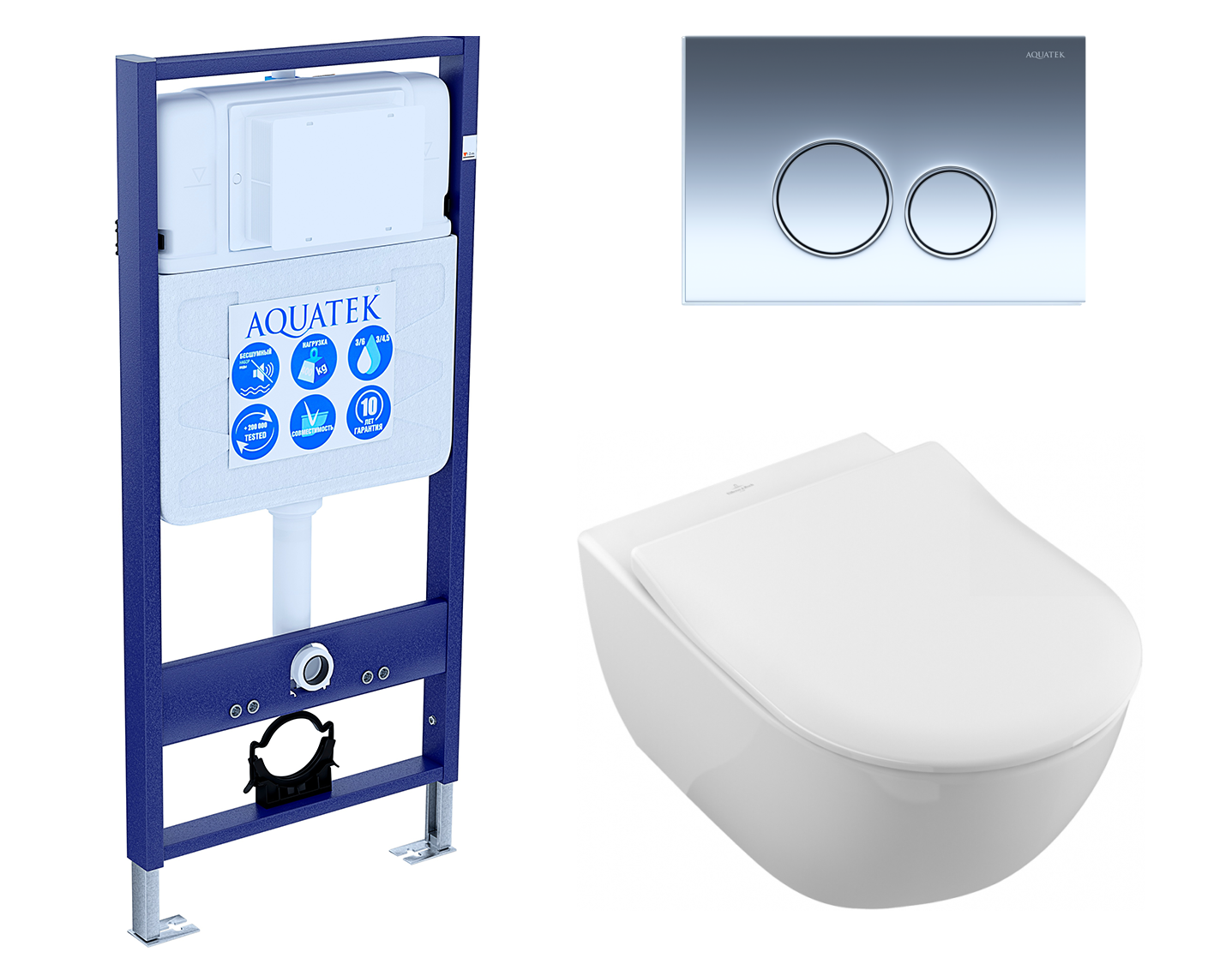Комплект: инсталляция Акватек Standart + унитаз O Novo Directflush + кнопка хром, 549972
Комплект: инсталляция Акватек Standart + унитаз O Novo Directflush + кнопка хром, 549972