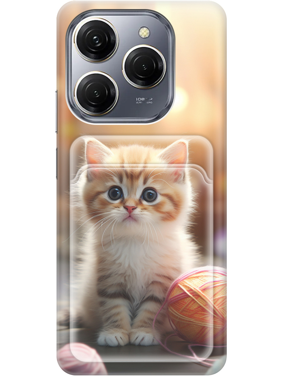 Силиконовый чехол на Tecno Spark 20 Pro с рисунком "Котик и нитки", Белый;желтый;розовый, 20011927 
Силиконовый чехол на Tecno Spark 20 Pro с рисунком "Котик и нитки", Белый;желтый;розовый, 20011927